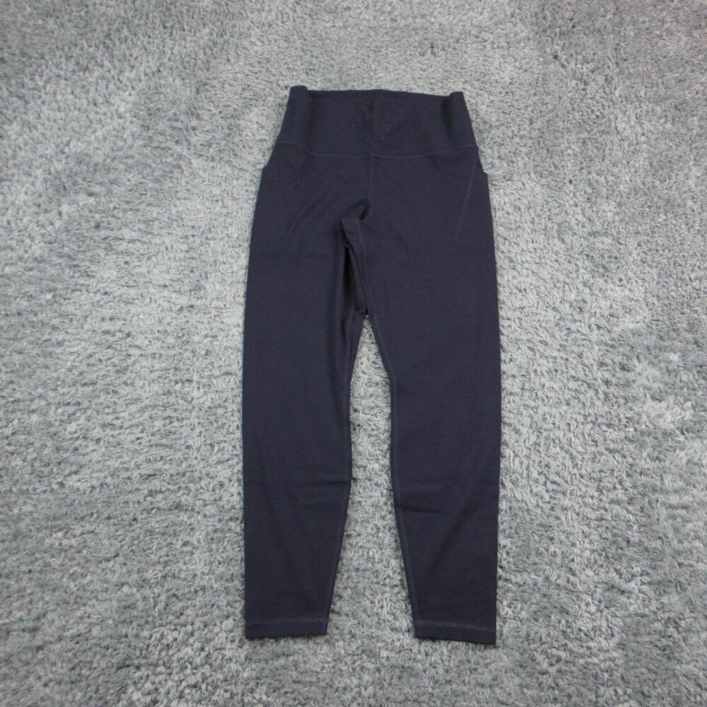 Quince Leggings Womens XL Blue Power-Up High Rise Pocket Ankle Yoga 28x28* NWOT